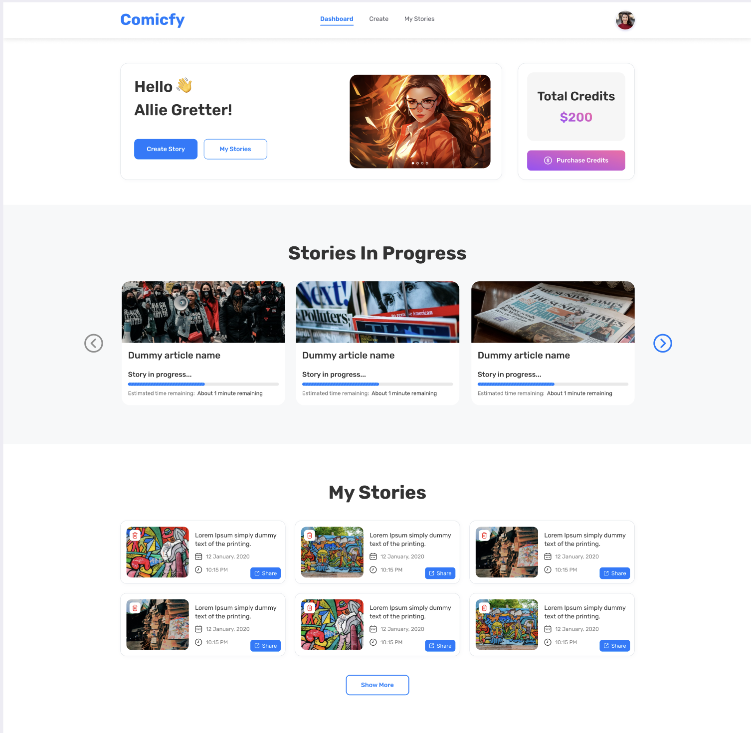 Comicfy - AI Storytelling Platform
